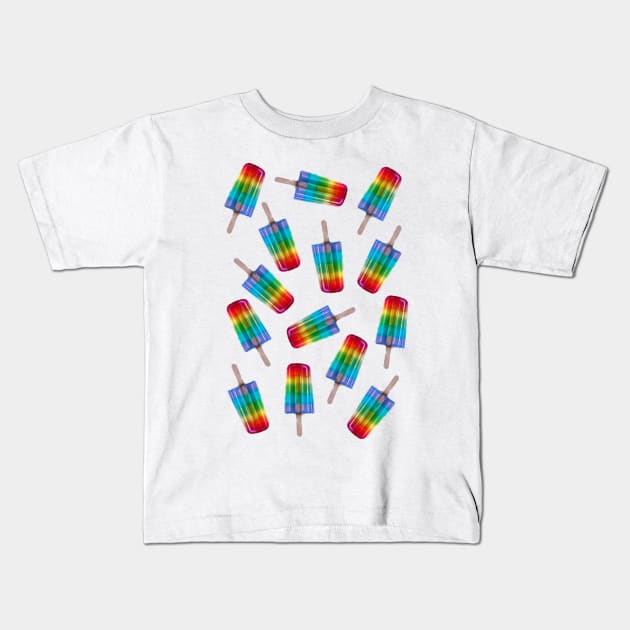 Ice Cream Rainbow Kids T-Shirt by ruifaria
